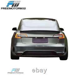 Fits 17-21 Tesla Model 3 IKON Style Rear Bumper Cover Unpainted PP