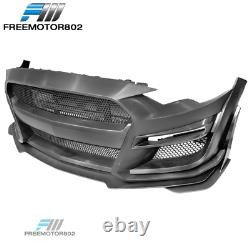 Fits 18-20 Ford Mustang GT500 Style Front Bumper Conversion with Grille