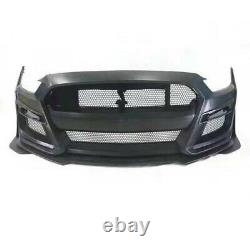 Fits 18-21 Ford Mustang GT500 Shelby Front Bumper Conversion Kit with Grill + Logo