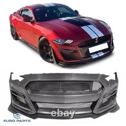 Fits 2018-2023 Ford Mustang GT500 Style Front Bumper Conversion Kit Complete Fits 2018-2023 Ford Mustang GT500 Style Front Bumper Conversion Kit Complete