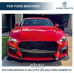 Fits 2018-2023 Ford Mustang GT500 Style Front Bumper Conversion Kit Complete Fits 2018-2023 Ford Mustang GT500 Style Front Bumper Conversion Kit Complete