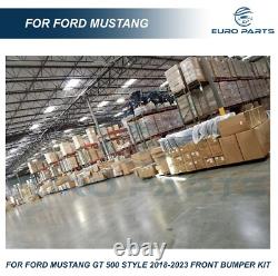 Fits 2018-2023 Ford Mustang GT500 Style Front Bumper Conversion Kit Complete Fits 2018-2023 Ford Mustang GT500 Style Front Bumper Conversion Kit Complete