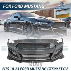 Fits 2018-2023 Ford Mustang GT500 Style Front Bumper Conversion Replacement Kit Fits 2018-2023 Ford Mustang GT500 Style Front Bumper Conversion Replacement Kit