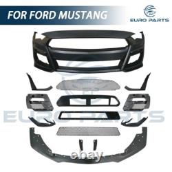 Fits 2018-2023 Ford Mustang GT500 Style Front Bumper Conversion Replacement Kit Fits 2018-2023 Ford Mustang GT500 Style Front Bumper Conversion Replacement Kit