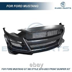 Fits 2018-2023 Ford Mustang GT500 Style Front Bumper Conversion Replacement Kit Fits 2018-2023 Ford Mustang GT500 Style Front Bumper Conversion Replacement Kit