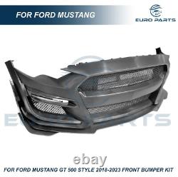 Fits 2018-2023 Ford Mustang GT500 Style Front Bumper Conversion Replacement Kit Fits 2018-2023 Ford Mustang GT500 Style Front Bumper Conversion Replacement Kit