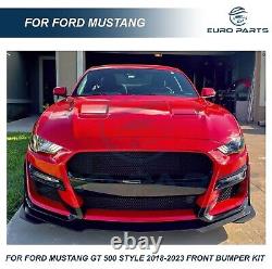 Fits 2018-2023 Ford Mustang GT500 Style Front Bumper Conversion Replacement Kit Fits 2018-2023 Ford Mustang GT500 Style Front Bumper Conversion Replacement Kit