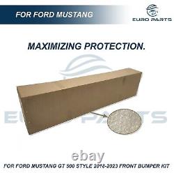 Fits 2018-2023 Ford Mustang GT500 Style Front Bumper Conversion Replacement Kit Fits 2018-2023 Ford Mustang GT500 Style Front Bumper Conversion Replacement Kit