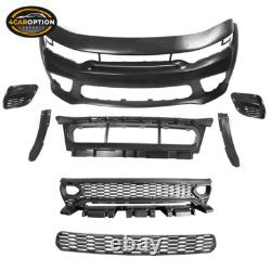 Fits 20-23 Charger Widebody Front Bumper Cover Conversion Kit With SRT Grilles