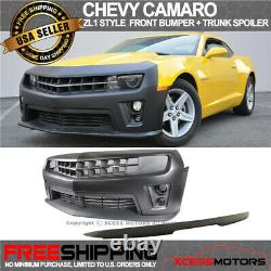 Fits Chevy Camaro ZL1 Conversion Front Bumper Cover + Trunk Spoiler