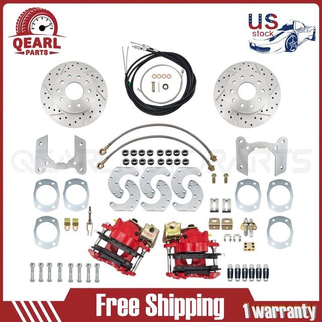Fits Ford 1957-1984 Universal New Rear-end Disc Brake Conversion Kit 9 Inch Red