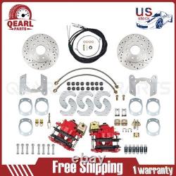 Fits Ford 1957-1984 Universal New Rear-End Disc Brake Conversion Kit 9 Inch Red