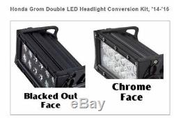 Fits Honda Grom Double Led Headlight Conversion Kit 2014-2016 Chrome Glow