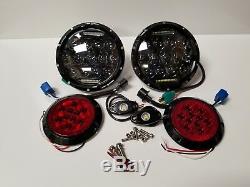 Fits JEEP CJ TJ YJ LED LIGHT CONVERSION KIT HEAD TAIL BACKUPS AND PLATE LIGHTS