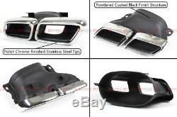 For 17-19 W205 2dr Coupe C63 Edition 1 Style Bumper Diffuser+chrome Exhaust Tips