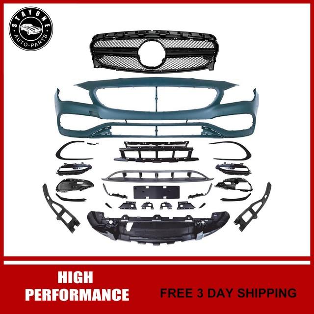 Front Bumper Cover Conversion Kit Fits 2013-2019 Benz W117 Cla Upgrade To Cla 45