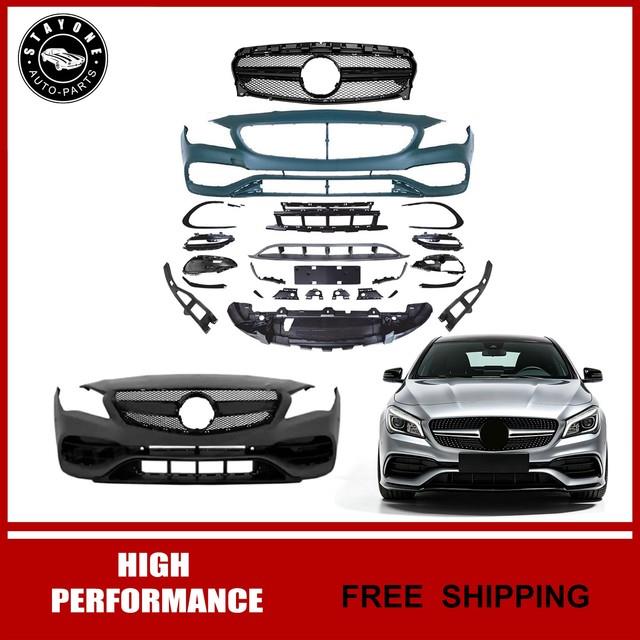 Front Bumper Cover Conversion Kit Fits 2013-2019 Benz W117 Cla Upgrade To Cla 45