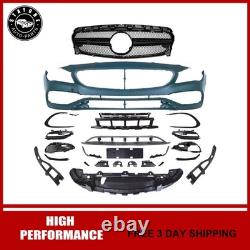 Front Bumper Cover Conversion Kit Fits 2013-2019 Benz W117 CLA Upgrade to CLA 45