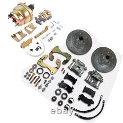 Front Power Disc Brake Conversion Kit Drilled Rotors Fits Chevrolet 1959-1964