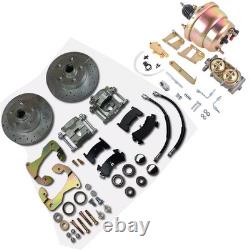 Front Power Disc Brake Conversion Kit Drilled Rotors Fits Chevrolet 1959-1964