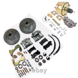 Front Power Disc Brake Conversion Kit Drilled Rotors Fits Chevrolet 1959-1964