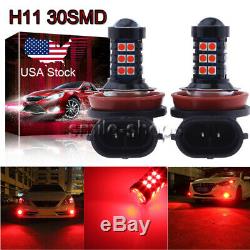 H11 H8 H9 H16 3030 30SMD LED Fog Light Bulb Conversion Kit Upgrade Super Red US