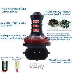 H11 H8 H9 H16 3030 30SMD LED Fog Light Bulb Conversion Kit Upgrade Super Red US