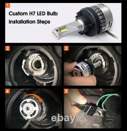 H7 LED High Beam Bulbs Super Bright WithAdapter fit for Hyundai Elantra 2017-2018