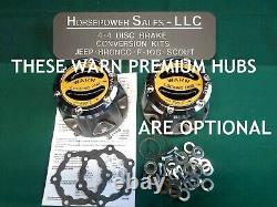 Jeep Drum-to-DISC BRAKE CONVERSION KIT withBig Rotors + Calipers, plus No Grinding