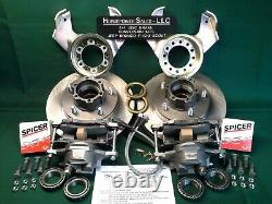 Jeep dana 30 Drum-to-DISC BRAKE CONVERSION KIT, Big Rotors/Calipers +No Grinding