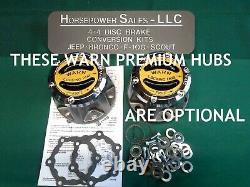 Jeep dana 30 Drum-to-DISC BRAKE CONVERSION KIT, Big Rotors/Calipers +No Grinding