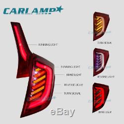 LED Benz Look Headlights Red Tail Lights Conversions For Honda Fit 2015-2017