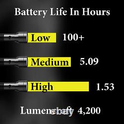 LED Conversion for Maglite Flashlight 4,200 Lumen Fits 5-6 D cell, 12 LED