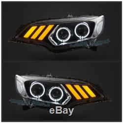 LED DRL Mustang Look Headlights For 2015-2017 Honda Fit Jazz Headlight