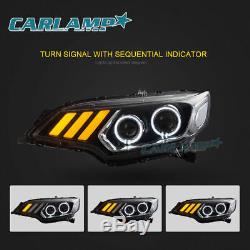 LED DRL Mustang Look Headlights For 2015-2017 Honda Fit Jazz Headlight