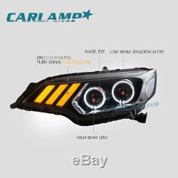 LED DRL Mustang Look Headlights For 2015-2017 Honda Fit Jazz Headlight