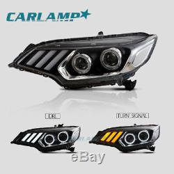 LED DRL Mustang Look Headlights For 2015-2017 Honda Fit Jazz Headlight