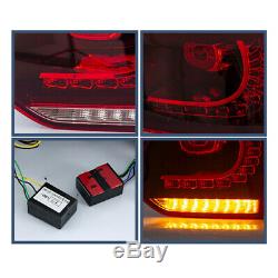 LED Red Tail Lights Fit For 2010-2014 VW Golf 6 MK6 GTI Sequential Indicator