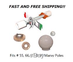 Marvy Barber Pole 2-LIGHT CONVERSION KIT Model Fits # 55, 66, 77 & 99 Poles NEW