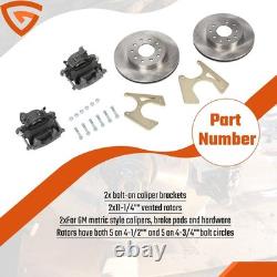 Motors Bolt-On Rear Disc Brake Conversion Kit, Fits For GM 10 and 12 Bolt NEW