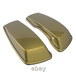 Olive Gold Stretched Saddlebag Conversion Kit Latch Hardware Fits 94-17 Softail