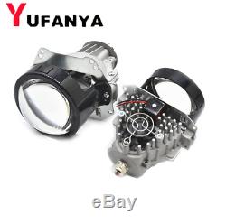 Pair 3.0'' Bi LED Projector Lens LED Headlight Conversion Kit Universal Fit