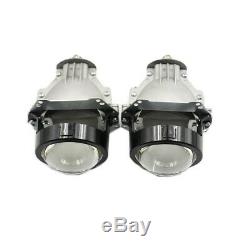 Pair 3.0'' Bi LED Projector Lens LED Headlight Conversion Kit Universal Fit