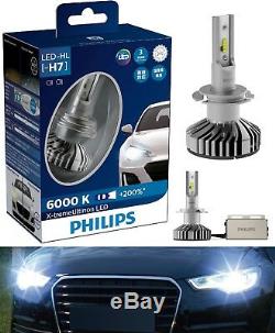 Philips X-Treme Ultinon LED 6000K White H7 Two Bulb Head Light Low Beam Lamp Fit