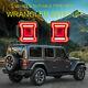 Red Clear Led Taillights Set Fit 2018-2020 Jeep Wrangler Rear Outer Brake Lamp