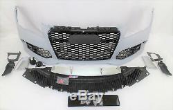 RS7 style front bumper cover grille lower spoiler set kit fits 2012-15 A7 S7