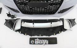 RS7 style front bumper cover grille lower spoiler set kit fits 2012-15 A7 S7