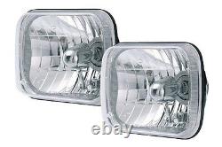 Rampage 200mm Rectangle Headlight Halogen Conversion Kit fits 84-01 Jeep YJ XJ