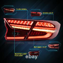 Red LED Taillight Fit 2018-2020 HONDA ACCORD Rear Brake Lamp Left+Right US Stock