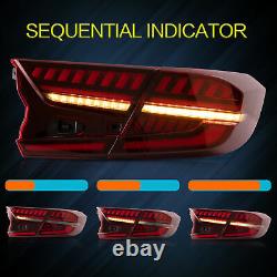 Red LED Taillight Fit 2018-2020 HONDA ACCORD Rear Brake Lamp Left+Right US Stock